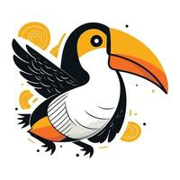 Toucan bird. Vector illustration isolated on a white background.