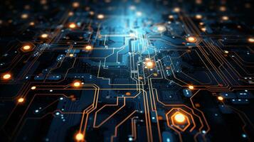 abstract tech background filled with a mesmerizing array of circuitry patterns, AI Generative photo