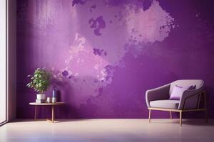 Purple Wall Texture AI Generative photo