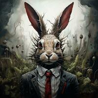 rabbit face symbol photo