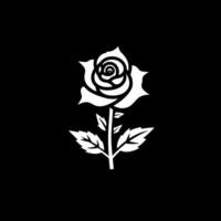 Rose, Black and White Vector illustration