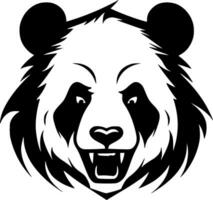 Panda, Black and White Vector illustration