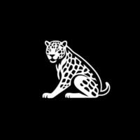 leopardo - minimalista y plano logo - vector ilustración