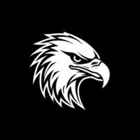 Eagle, Black and White Vector illustration