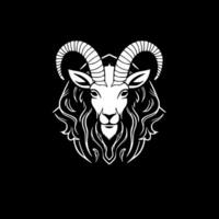 Goat - Black and White Isolated Icon - Vector illustration