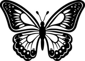 mariposa, negro y blanco vector ilustración