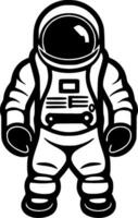 astronauta - minimalista y plano logo - vector ilustración