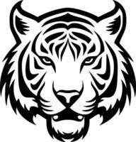 tigre, negro y blanco vector ilustración