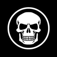 Skull, Black and White Vector illustration