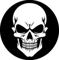 Skull - Black and White Isolated Icon - Vector illustration