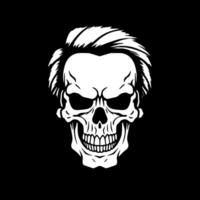 Skull, Black and White Vector illustration