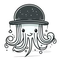 Jellyfish icon. Cartoon of jellyfish vector icon for web design