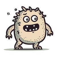 Cartoon monster. Vector illustration of a funny monster with emotions.