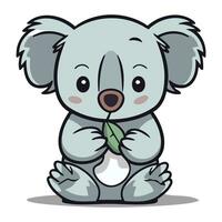 linda coala personaje dibujos animados diseño vector ilustración. eps 10