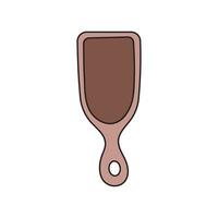 Kids drawing Cartoon Vector illustration cake serving spoon Isolated in doodle style