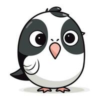 Cute penguin isolated on a white background. Vector illustration.