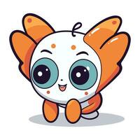 Cute kawaii fox cartoon character. Cute animal vector illustration.