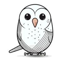 Cute cartoon owl. Vector illustration isolated on a white background.