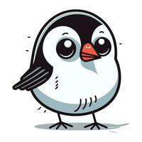 linda dibujos animados pingüino. vector ilustración aislado en blanco antecedentes.