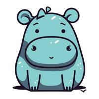 cute hippo cartoon vector illustration graphic design vector illustration graphic design