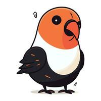 Cute cartoon bird. Vector illustration isolated on a white background.