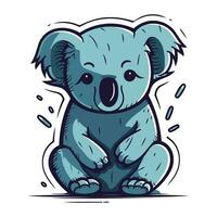 Cute cartoon koala. Vector illustration of a koala.