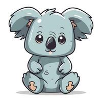 Cute koala cartoon character. Vector illustration of a cute koala.