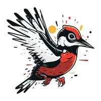 Woodpecker vector illustration. Hand drawn sketch for your design.