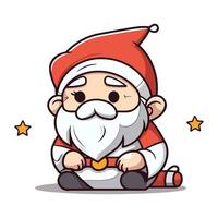 Santa Claus character design. Christmas and New Year cartoon vector illustration.