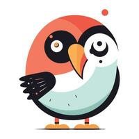 Cute cartoon penguin. Vector illustration in a flat style.