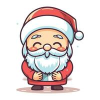 Santa Claus Cartoon Character Vector Illustration. Christmas and New Year Concept