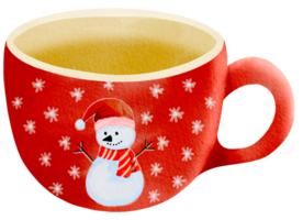 Aquarell Weihnachten Schokolade Tasse png