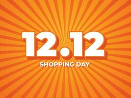 Shopping day 12.12 online shopping flash sale banner vector