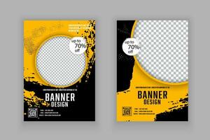 Vector template grunge texture with overlay. Abstract frame pattern element grunge shape clipping mask.