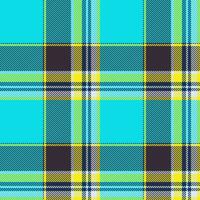 Plaid seamless pattern in blue. Check fabric texture. Vector textile print.