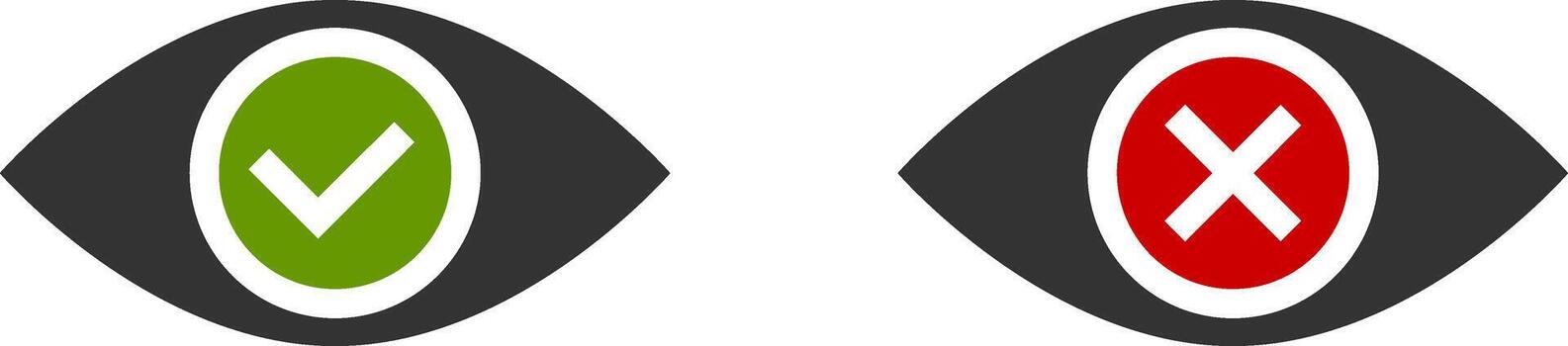 Show password icon, eye symbol. Vector vision hide from watch icon. Secret view web design element.