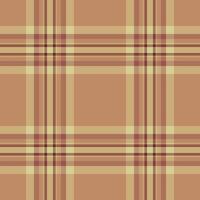 Textile plaid tartan of background vector check with a seamless pattern texture fabric.