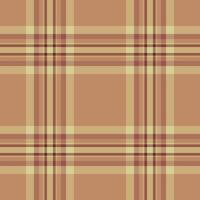 Textile plaid tartan of background vector check with a seamless pattern texture fabric.