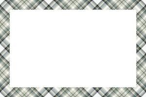 Vintage frame vector. Scottish border pattern retro style. Tartan plaid ornament. vector