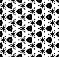 Black and white seamless abstract pattern. Background and backdrop. Grayscale ornamental design. Mosaic ornaments. Vector graphic illustration.