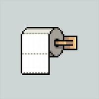 Pixel art illustration Toilet paper. Pixelated Toilet Paper. Toilet Paper pixelated for the pixel art game and icon for website and video game. old school retro. vector