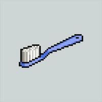 Pixel art illustration Tooth Brush. Pixelated Tooth Brush. Tooth Brush pixelated for the pixel art game and icon for website and video game. old school retro. vector