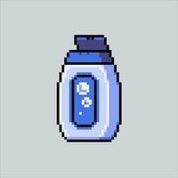 Pixel art illustration Shampoo. Pixelated Shampoo. Shampoo Bottle pixelated for the pixel art game and icon for website and video game. old school retro. vector