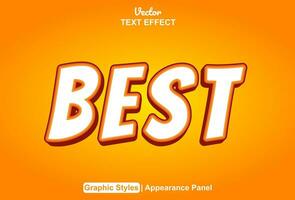Best text effect with fun style and editable orange color vector