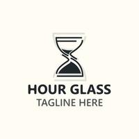 Hourglass logo ancient vintage style object design template flat vector