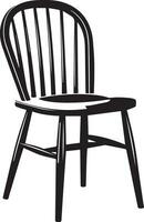 Chair vector silhouette illustration black color