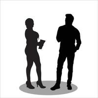 Couple silhouette vector