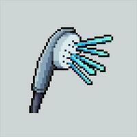 Pixel art illustration shower head. Pixelated Shower Faucet. Bath Shower head faucet pixelated for the pixel art game and icon for website and video game. old school retro. vector