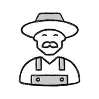 Farmer Icon. An icon of a farmer, representing agriculture, food production, and sustainability. vector
