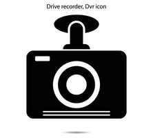 Drive recorder, Dvr icon vector